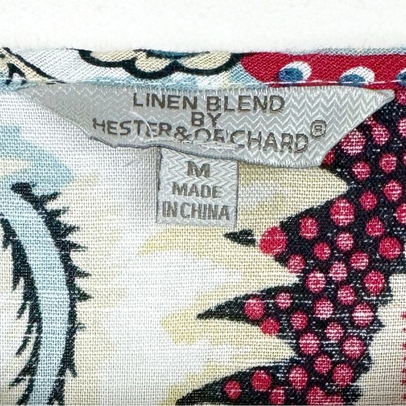Hester & Orchard Floral Linen Blend Blouse - Picture 8 of 8